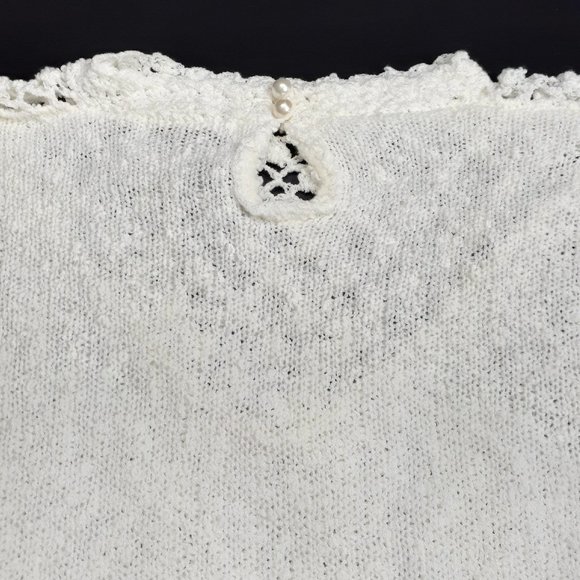 Brownstone Studio Ivory Sweater with Crochet VTG - Picture 7 of 8